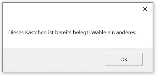 Einfachste Form einer MessageBox
