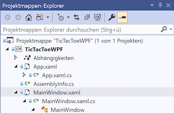 Dateien im Projektmappen-Explorer